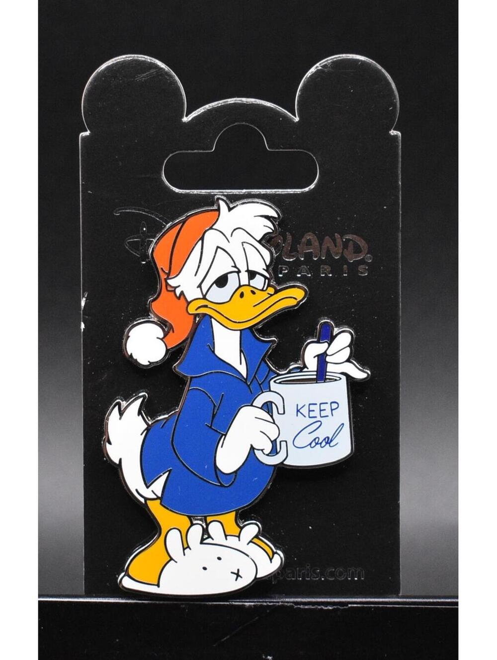Disney DLRP Paris Donald Duck Keep Cool Coffee Mug Slippers Pin (B2)